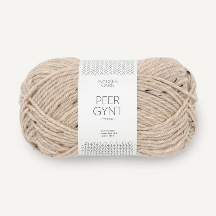 Sandnes Garn Peer Gynt - 8ply 100% Norwegian Wool-Yarn-The Ribbon Rose-Beige Heather Natural Tweed (2730)-Wild & Woolly Yarns