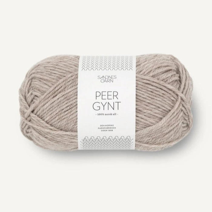 Sandnes Garn Peer Gynt - 8ply 100% Norwegian Wool-Yarn-The Ribbon Rose-Grey Beige Heather (2650)-Wild & Woolly Yarns