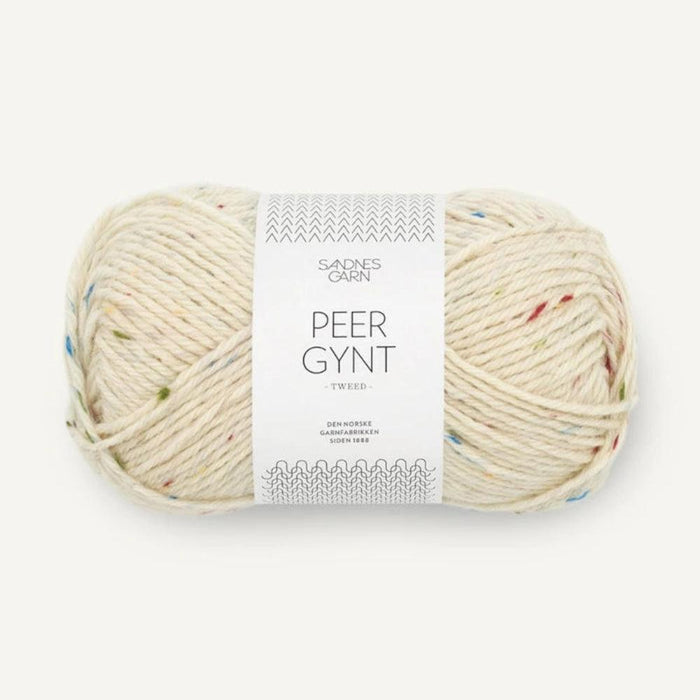 Sandnes Garn Peer Gynt - 8ply 100% Norwegian Wool-Yarn-The Ribbon Rose-Natural Tutti Frutti Tweed (1044)-Wild & Woolly Yarns