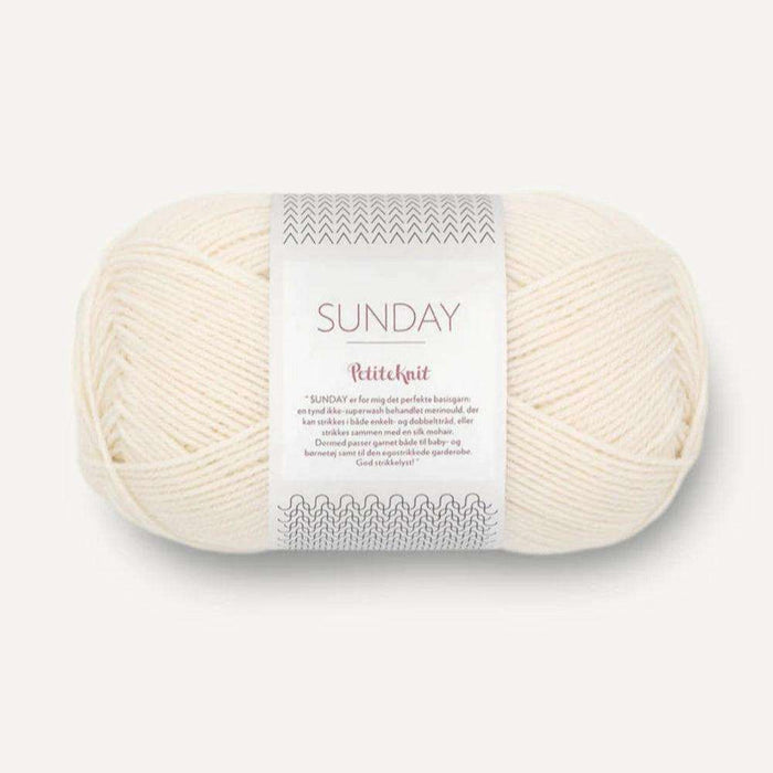 Sunday Tee Knit Kit-Needlecraft Kits-Wild & Woolly Yarns-XXS / XS / S-Whipped Cream (1012)-Wild & Woolly Yarns