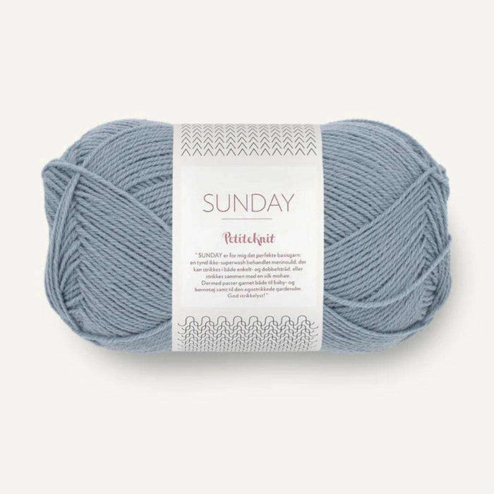 Sunday Tee Knit Kit-Needlecraft Kits-Wild & Woolly Yarns-XXS / XS / S-Above The Clouds (6050)-Wild & Woolly Yarns