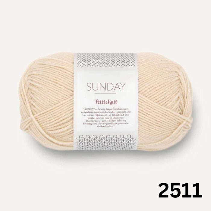 Sandnes Garn Sunday - 4ply-Yarn-The Ribbon Rose-Almond (2511)-Wild & Woolly Yarns