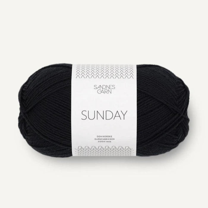 Sandnes Garn Sunday - 4ply-Yarn-Sandnes Garn-Black (1099)-Wild & Woolly Yarns