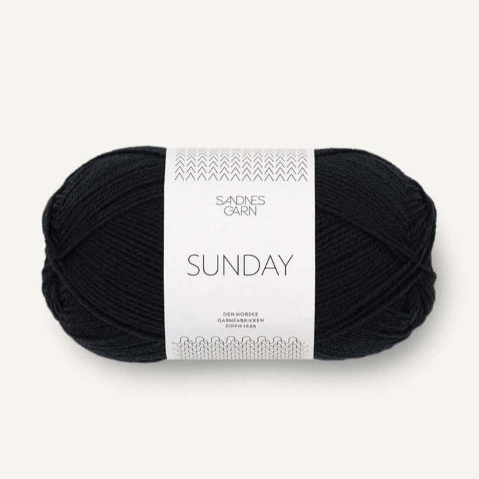 Sunday Tee Knit Kit-Needlecraft Kits-Wild & Woolly Yarns-XXS / XS / S-Black (1099)-Wild & Woolly Yarns