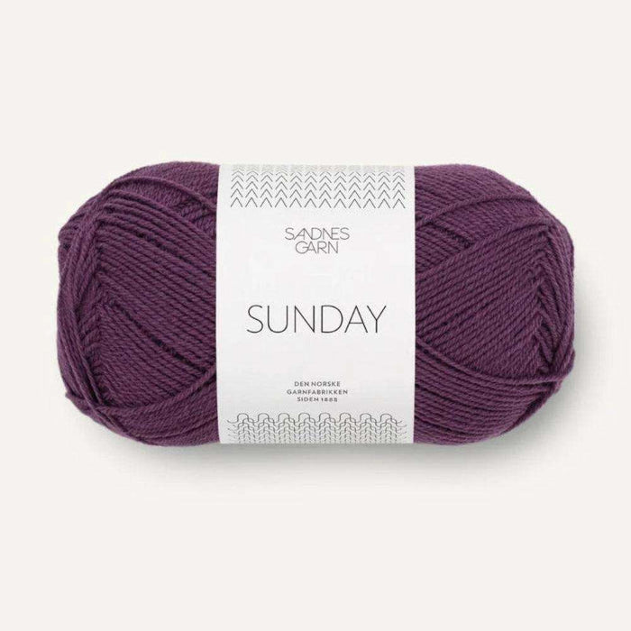 Sunday Tee Knit Kit-Needlecraft Kits-Wild & Woolly Yarns-XXS / XS / S-Blackberry Juice (4672)-Wild & Woolly Yarns