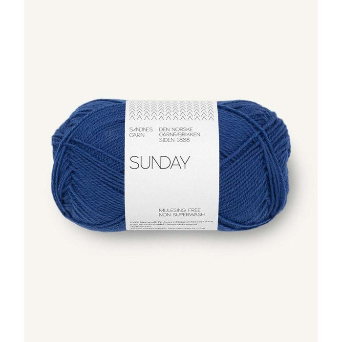 Sandnes Garn Sunday - 4ply-Yarn-The Ribbon Rose-Blue (5846)-Wild & Woolly Yarns