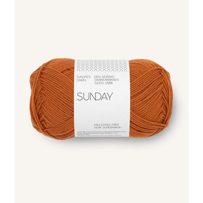 Sandnes Garn Sunday - 4ply-Yarn-The Ribbon Rose-Cognac (2745)-Wild & Woolly Yarns