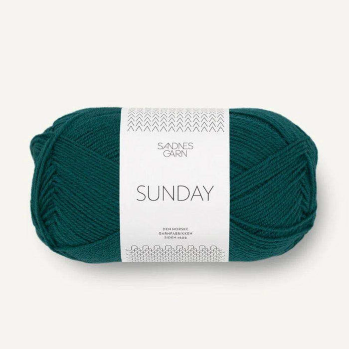 Sunday Tee Knit Kit-Needlecraft Kits-Wild & Woolly Yarns-XXS / XS / S-Deep Petrol (7281)-Wild & Woolly Yarns
