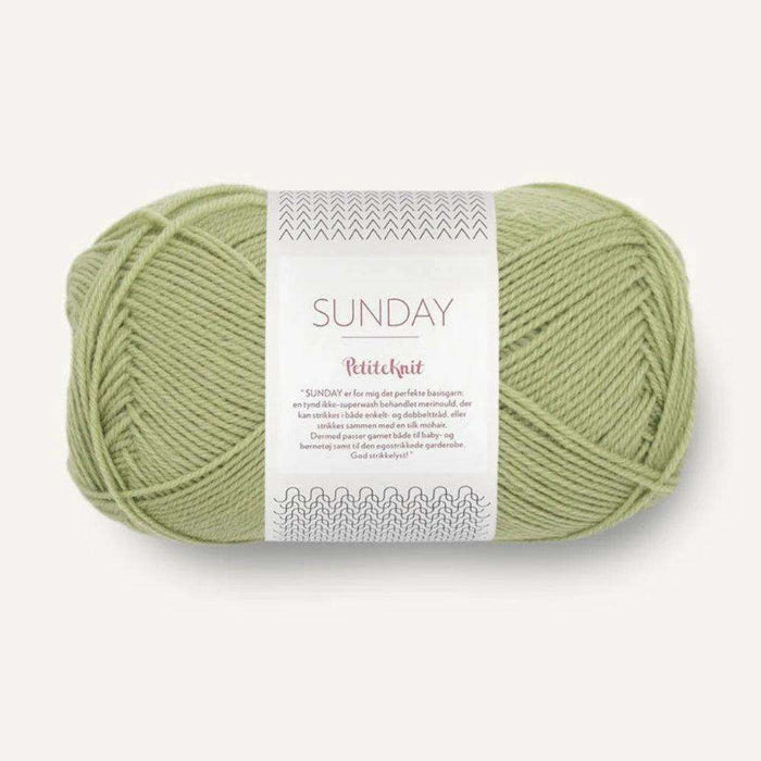 Sunday Tee Knit Kit-Needlecraft Kits-Wild & Woolly Yarns-XXS / XS / S-Green Tea (9533)-Wild & Woolly Yarns