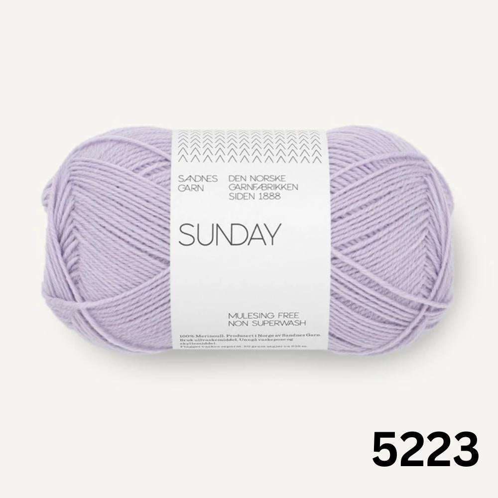 Sandnes Garn Sunday - 4ply-Yarn-Ribbon Rose-Lavender (5223)-Wild & Woolly Yarns