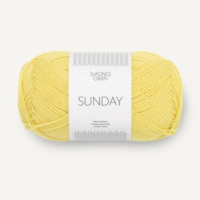 Sandnes Garn Sunday - 4ply-Yarn-Sandnes Garn-Lemon (9004)-Wild & Woolly Yarns