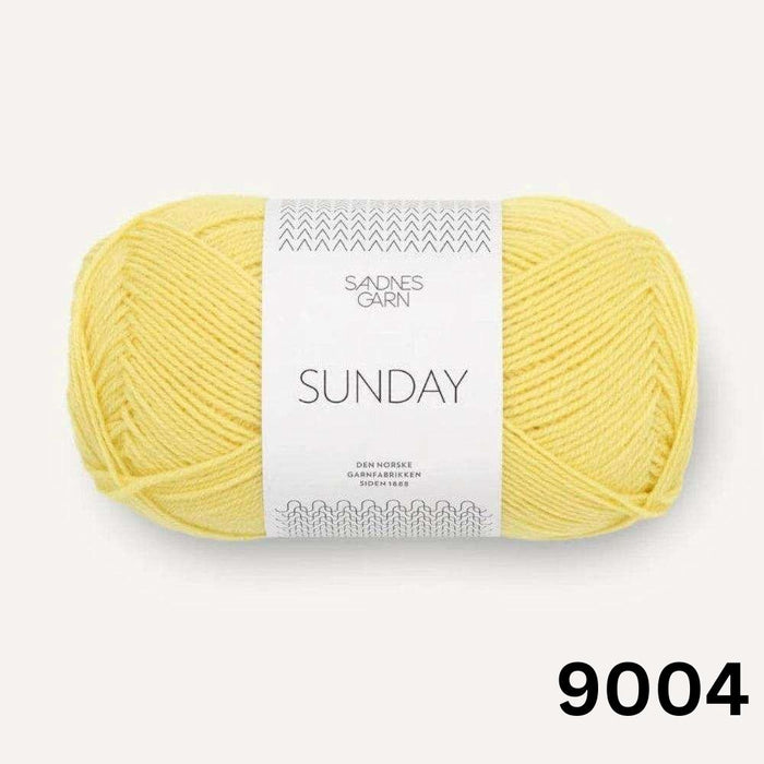 Sandnes Garn Sunday - 4ply-Yarn-The Ribbon Rose-Lemon (9004)**-Wild & Woolly Yarns