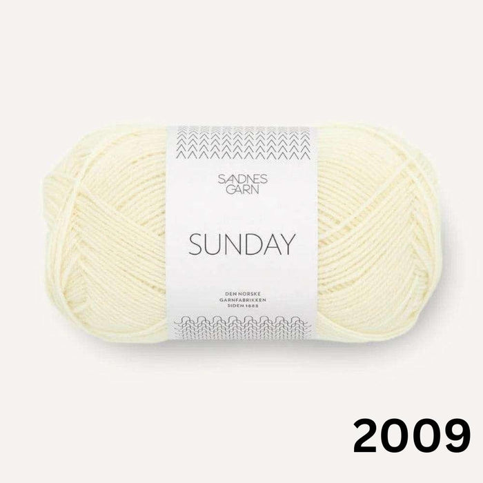 Sandnes Garn Sunday - 4ply-Yarn-The Ribbon Rose-Lemon Icing (2009)-Wild & Woolly Yarns