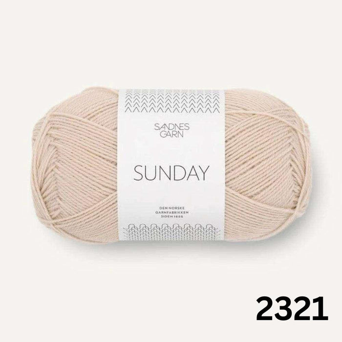 Sandnes Garn Sunday - 4ply-Yarn-The Ribbon Rose-Marzipan (2321)-Wild & Woolly Yarns