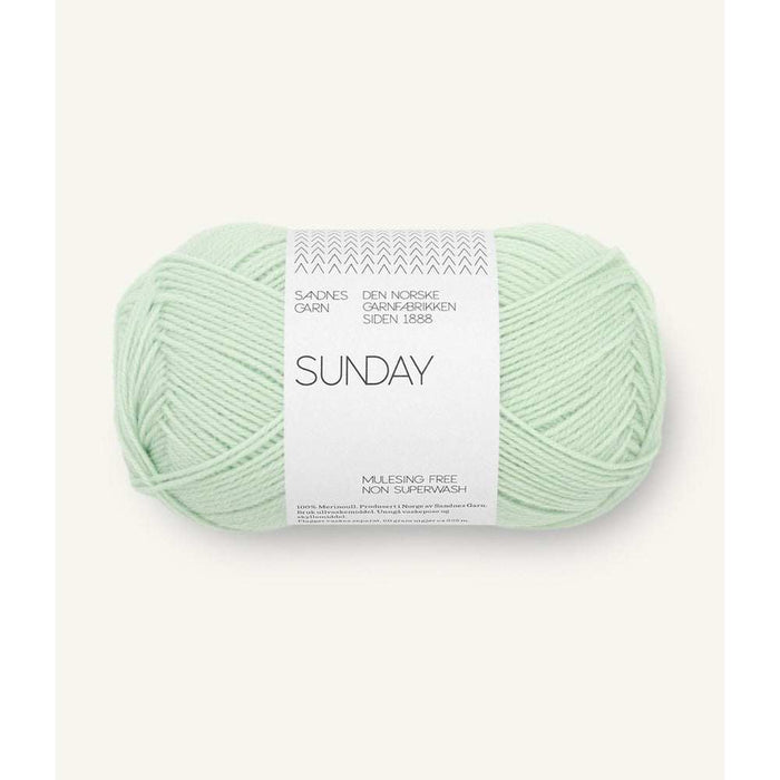 Sandnes Garn Sunday - 4ply-Yarn-The Ribbon Rose-Mint Green (7911)-Wild & Woolly Yarns