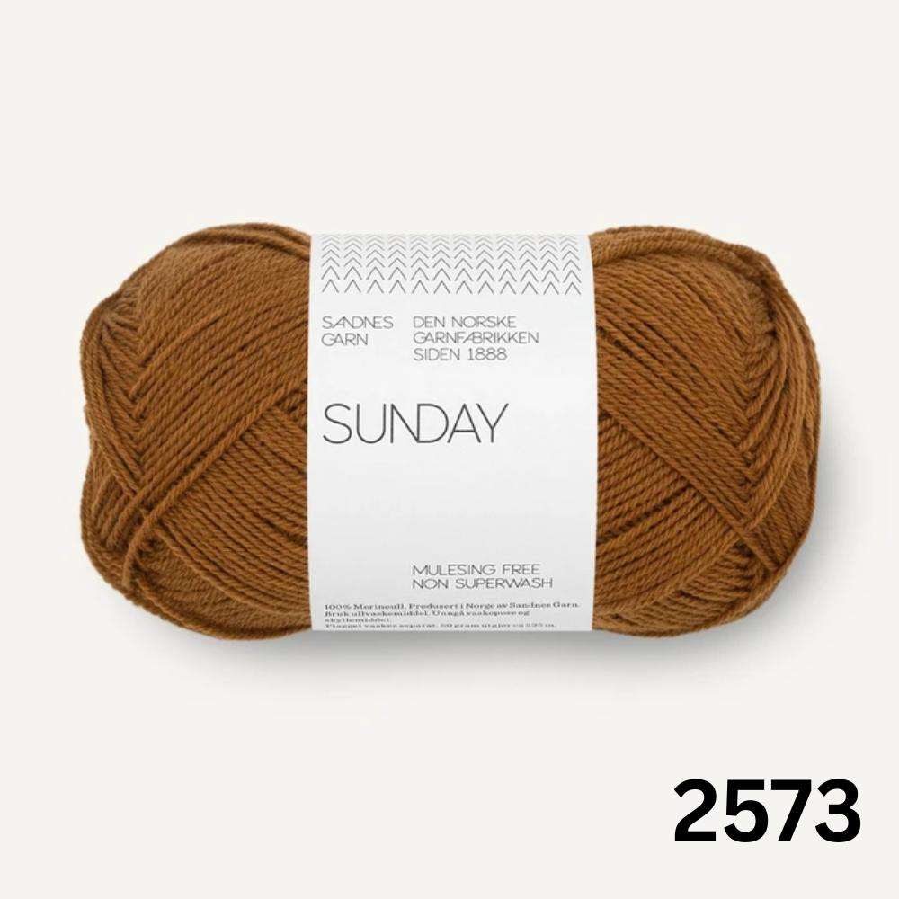 Sandnes Garn Sunday - 4ply-Yarn-Ribbon Rose-Monk's Robe (2573) *NEW*-Wild & Woolly Yarns