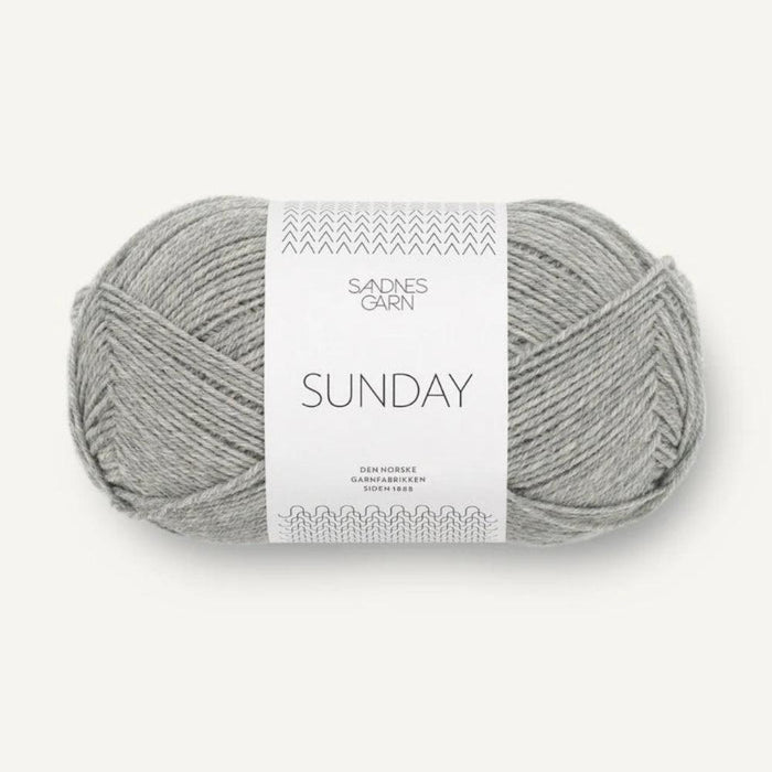 Sandnes Garn Sunday - 4ply-Yarn-Sandnes Garn-Mottled Grey (1042)-Wild & Woolly Yarns