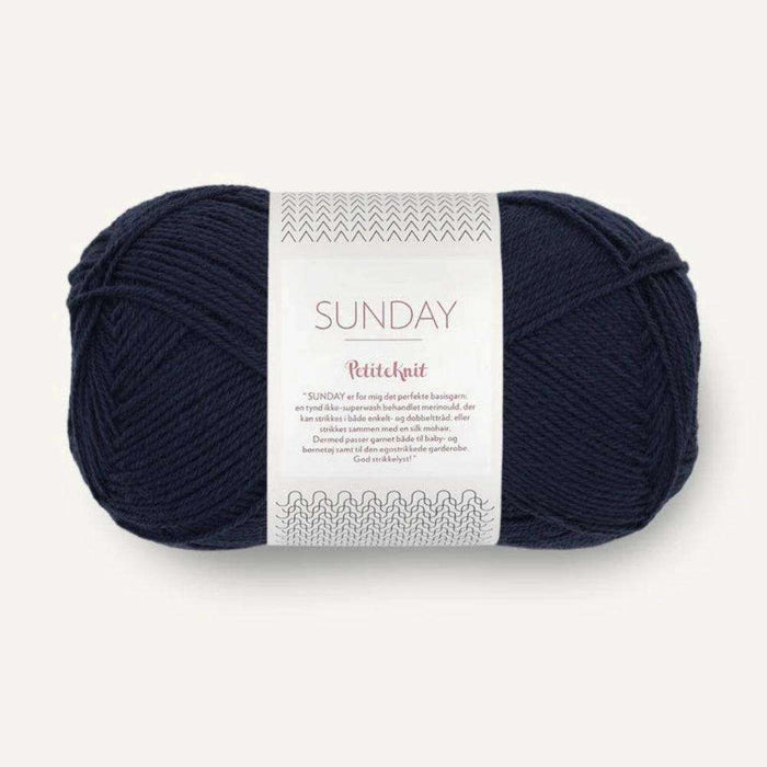 Sunday Tee Knit Kit-Needlecraft Kits-Wild & Woolly Yarns-XXS / XS / S-Night Sky (5591)-Wild & Woolly Yarns