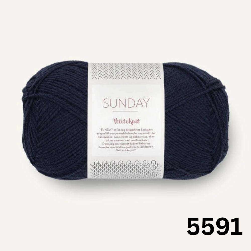Sandnes Garn Sunday - 4ply-Yarn-Ribbon Rose-Night Sky (5591)-Wild & Woolly Yarns