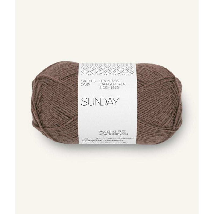 Sandnes Garn Sunday - 4ply-Yarn-The Ribbon Rose-Oak Nut (3161)-Wild & Woolly Yarns
