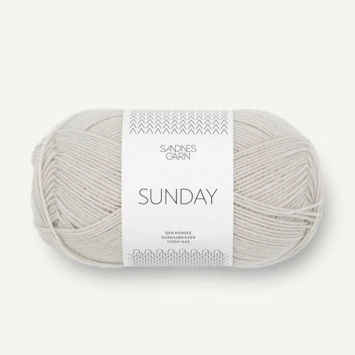 Sandnes Garn Sunday - 4ply-Yarn-Sandnes Garn-Pearl Grey (3820)-Wild & Woolly Yarns