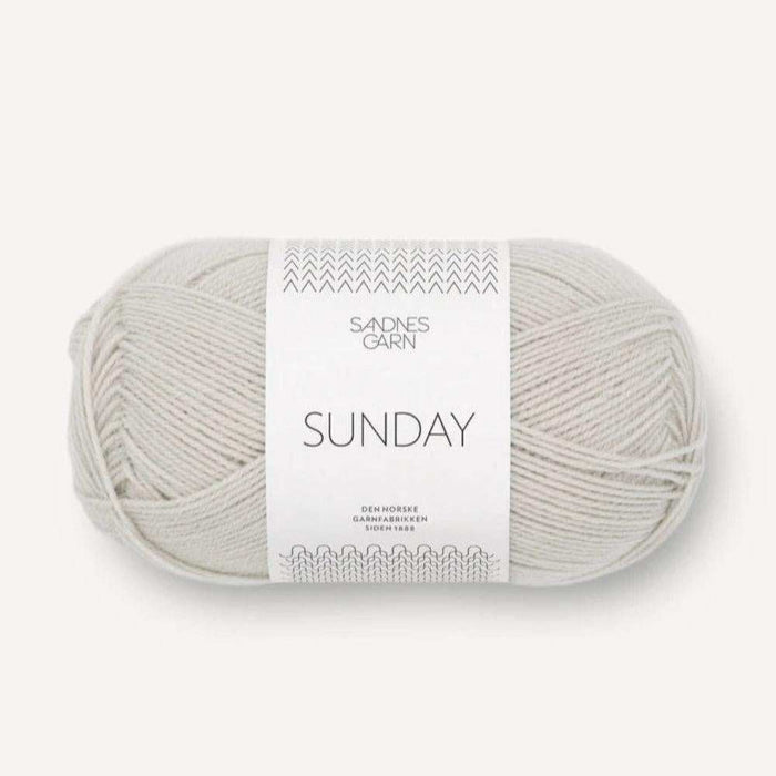 Sunday Tee Knit Kit-Needlecraft Kits-Wild & Woolly Yarns-XXS / XS / S-Pearl Grey (3820)-Wild & Woolly Yarns