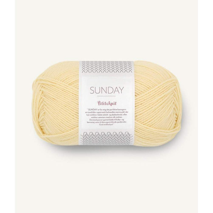 Sandnes Garn Sunday - 4ply-Yarn-The Ribbon Rose-PetiteKnit Butter (2114)-Wild & Woolly Yarns