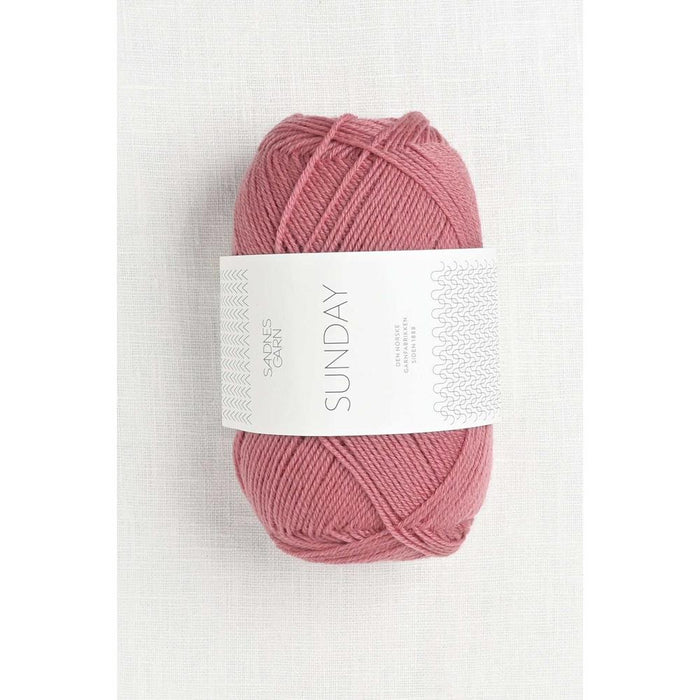 Sandnes Garn Sunday - 4ply-Yarn-The Ribbon Rose-Raspberry Sorbet (4343)-Wild & Woolly Yarns