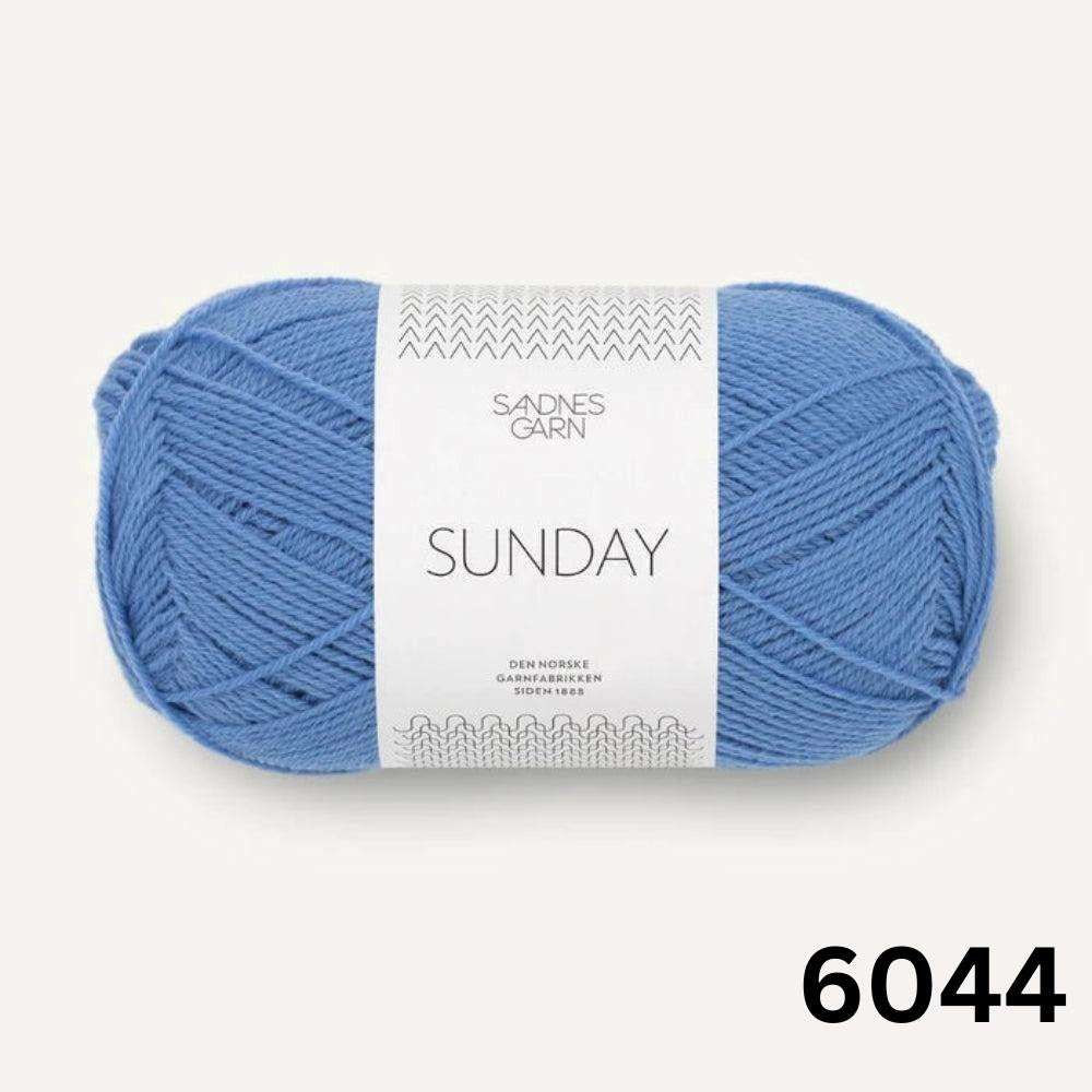 Sandnes Garn Sunday - 4ply-Yarn-Ribbon Rose-Regatta Blue (6044)-Wild & Woolly Yarns