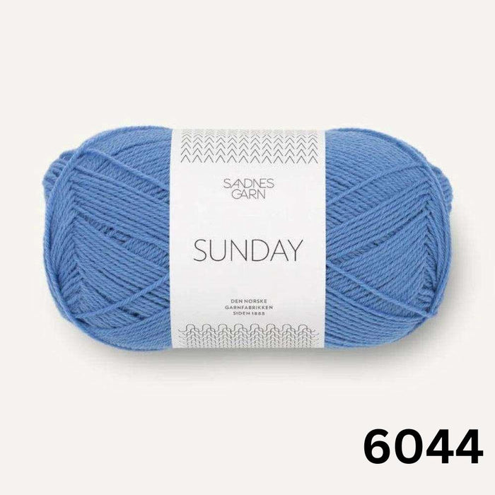 Sandnes Garn Sunday - 4ply-Yarn-The Ribbon Rose-Regatta Blue (6044)-Wild & Woolly Yarns