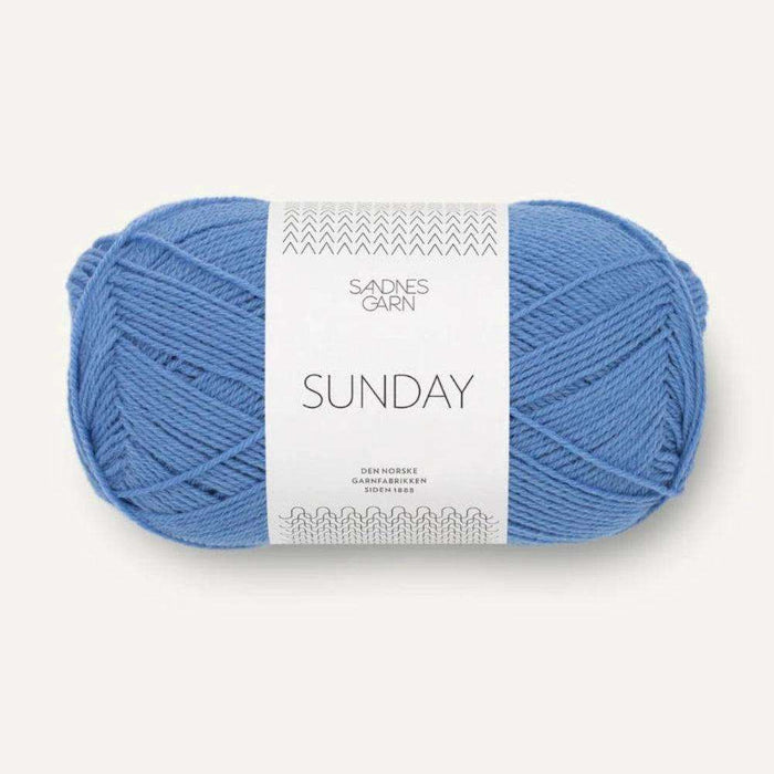 Sunday Tee Knit Kit-Needlecraft Kits-Wild & Woolly Yarns-XXS / XS / S-Regatta Blue (6044)-Wild & Woolly Yarns