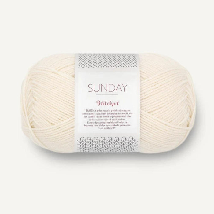 Sandnes Garn Sunday - 4ply-Yarn-Sandnes Garn-Whipped Cream (1012)-Wild & Woolly Yarns