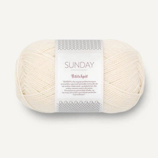 Sandnes Garn Sunday - 4ply-Yarn-Sandnes Garn-Whipped Cream (1012)-Wild & Woolly Yarns
