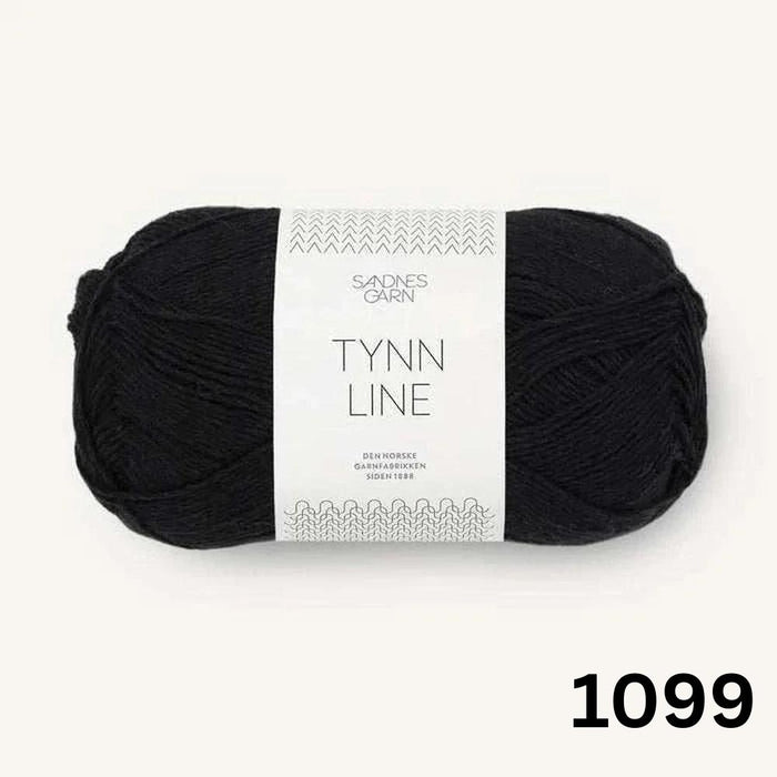 Sandnes Garn Tynn Line - 4ply-Yarn-Sandnes Garn-Black (1099)-Wild & Woolly Yarns
