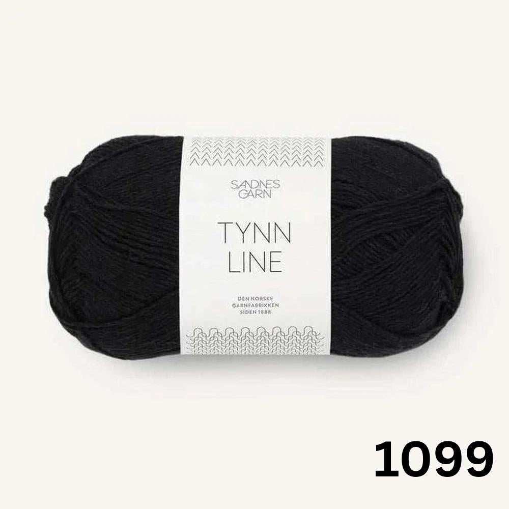 Sandnes Garn Tynn Line - 4ply-Yarn-Ribbon Rose-Black (1099)-Wild & Woolly Yarns