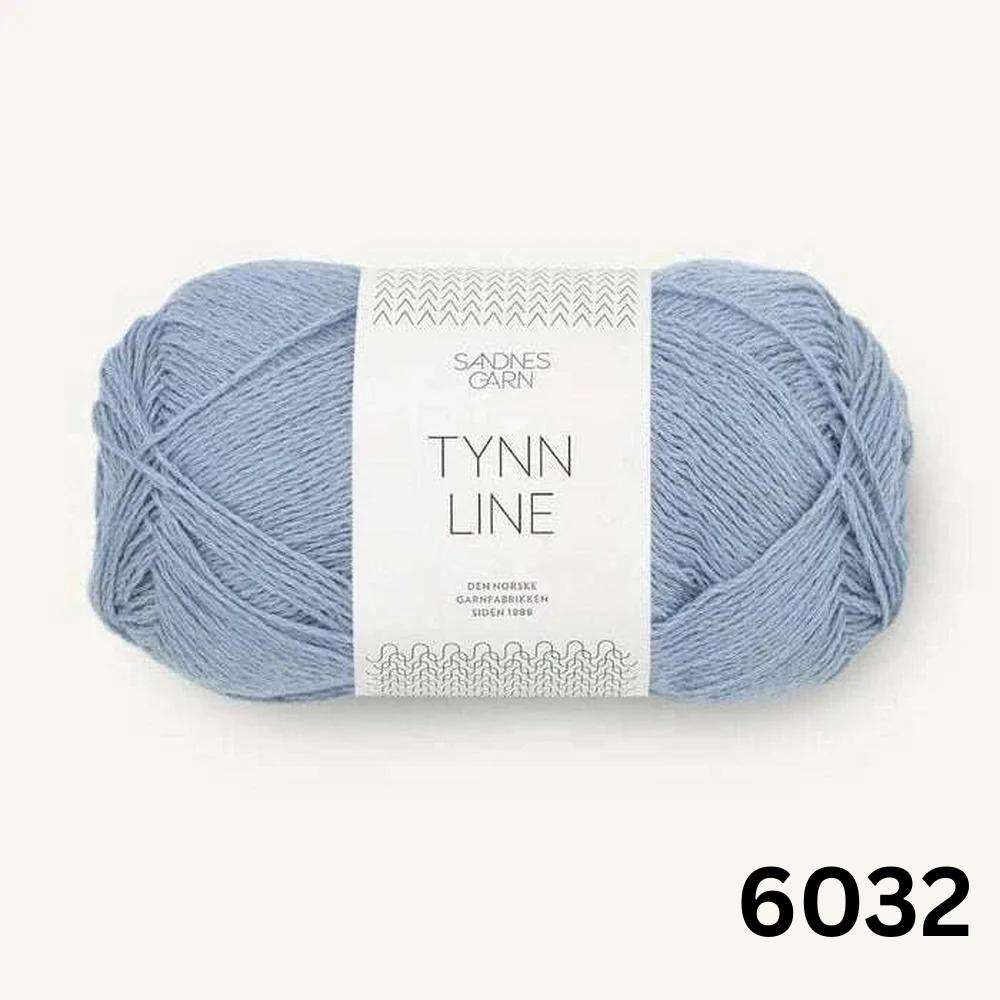 Sandnes Garn Tynn Line - 4ply-Yarn-Ribbon Rose-Blue Hydrangea (6032)-Wild & Woolly Yarns