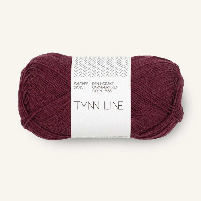 Sandnes Garn Tynn Line - 4ply-Yarn-The Ribbon Rose-Burgundy (4372) *NEW*-Wild & Woolly Yarns