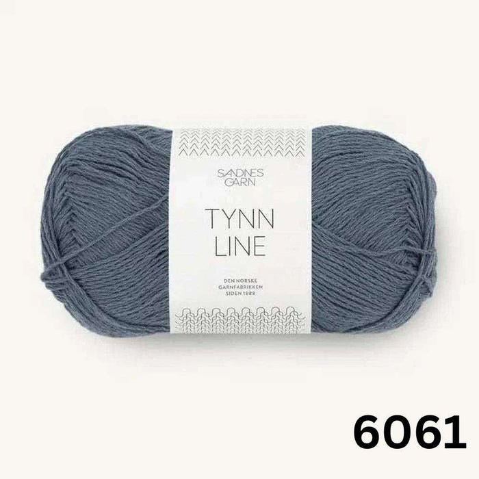 PetiteKnit Bea Top Knit Kit-Knitting Kit-Wild & Woolly Yarns-XXS/XS-Dark Blue-Grey (6061)-Wild & Woolly Yarns
