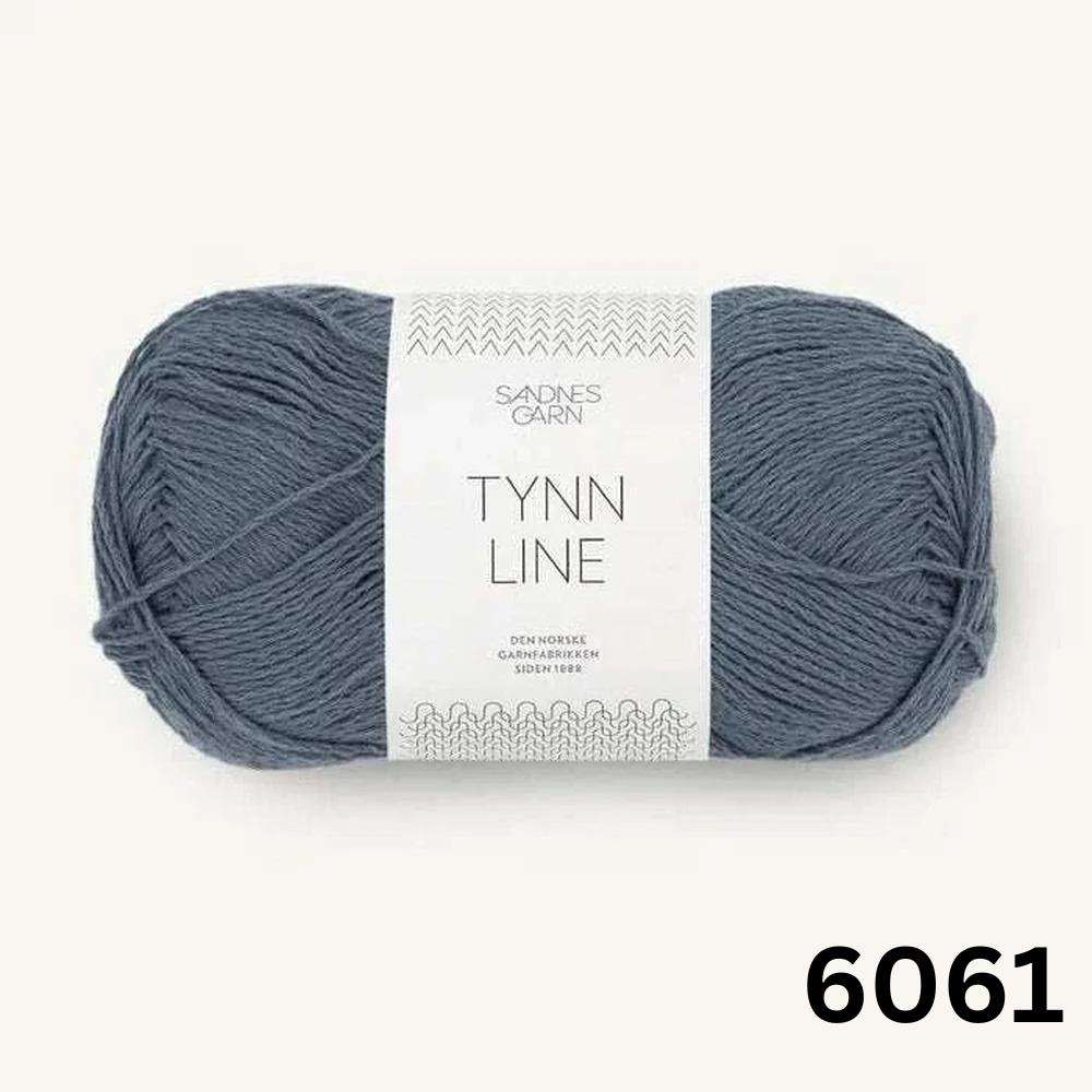 Sandnes Garn Tynn Line - 4ply-Yarn-Ribbon Rose-Dark Blue-Grey (6061)-Wild & Woolly Yarns