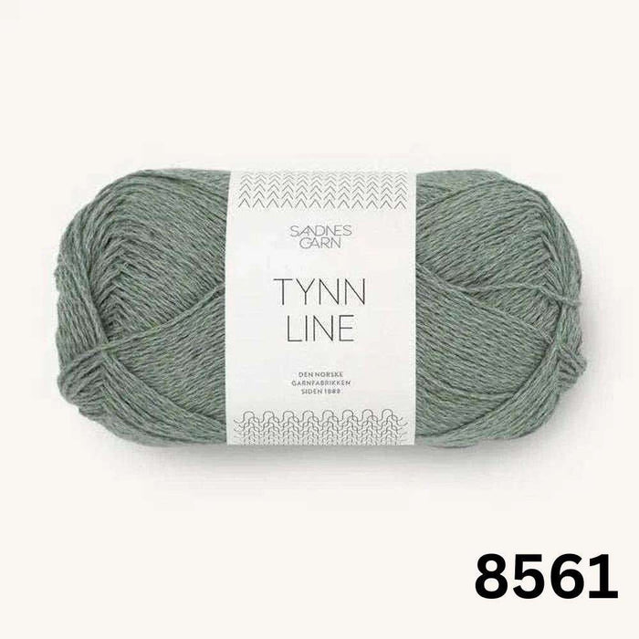 PetiteKnit Bea Top Knit Kit-Knitting Kit-Wild & Woolly Yarns-XXS/XS-Dusty Green (8561)-Wild & Woolly Yarns