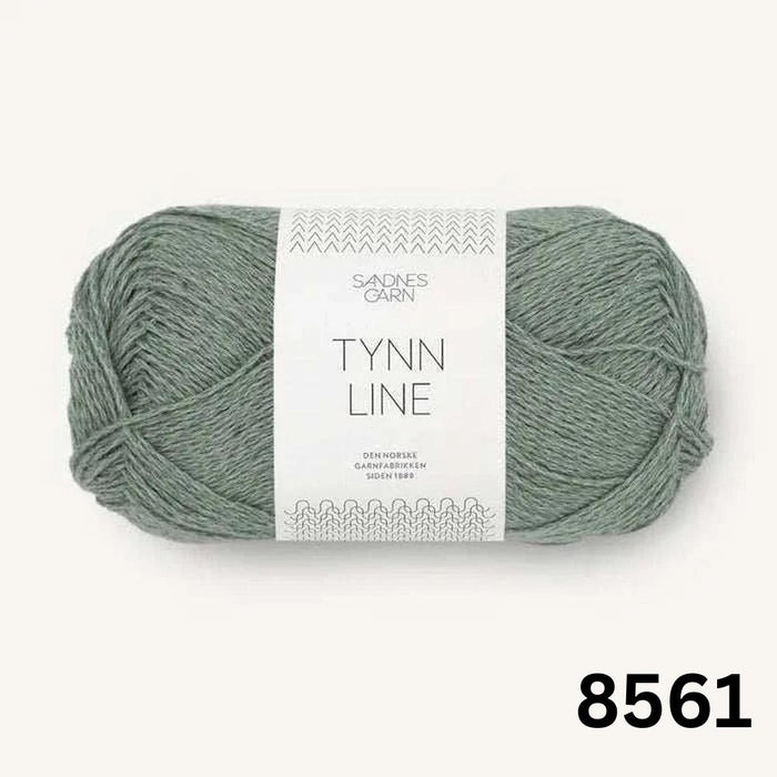 Sandnes Garn Tynn Line - 4ply-Yarn-Sandnes Garn-Dusty Green (8561)-Wild & Woolly Yarns