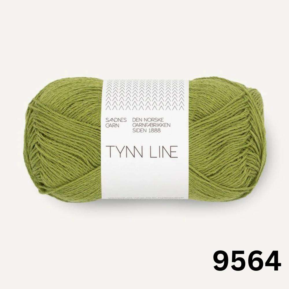 Sandnes Garn Tynn Line - 4ply-Yarn-Ribbon Rose-Matcha (9564) *NEW*-Wild & Woolly Yarns