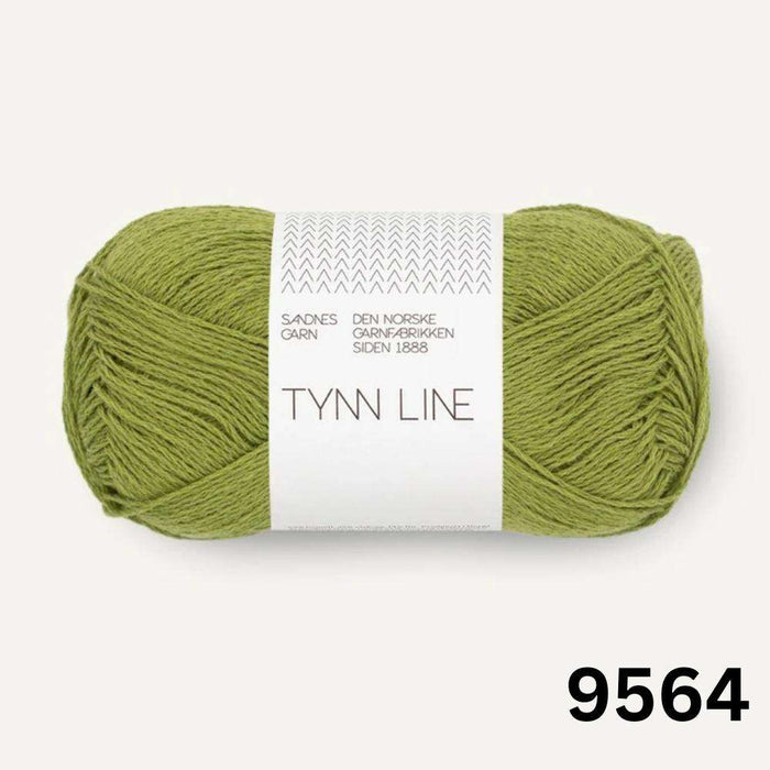 Sandnes Garn Tynn Line - 4ply-Yarn-The Ribbon Rose-Matcha (9564) *NEW*-Wild & Woolly Yarns