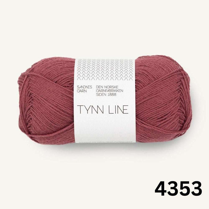 Sandnes Garn Tynn Line - 4ply-Yarn-The Ribbon Rose-Rustic Rose (4353) *NEW*-Wild & Woolly Yarns