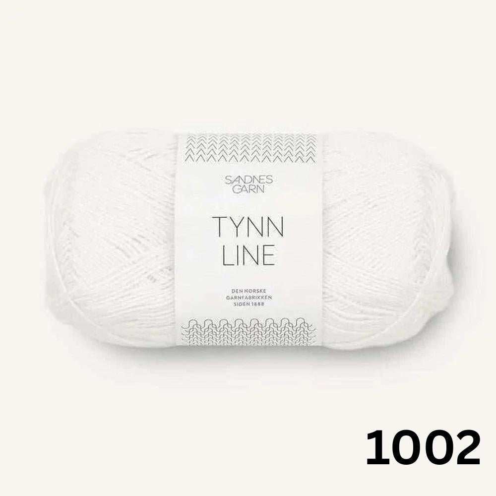 Sandnes Garn Tynn Line - 4ply-Yarn-Ribbon Rose-White (1002)-Wild & Woolly Yarns