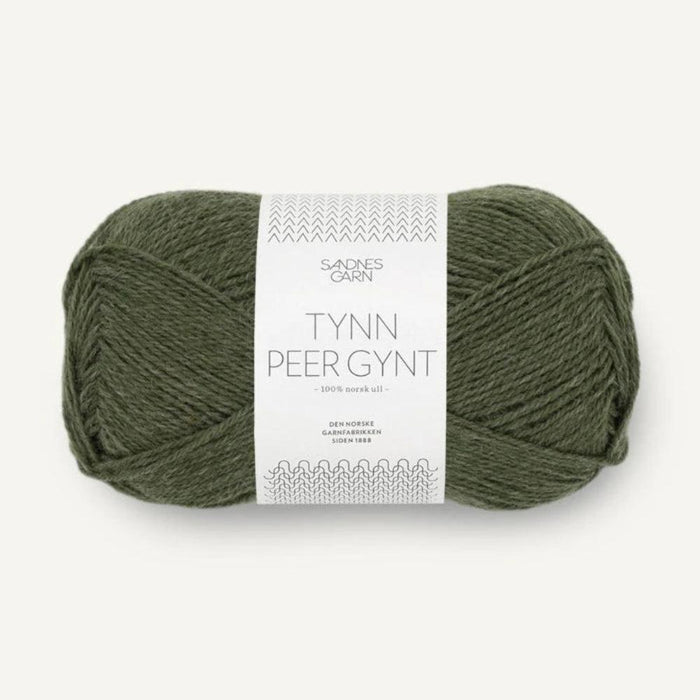 Sandnes Garn Tynn Peer Gynt - 4ply-Yarn-Sandnes Garn-Dark Mottled Green (9572)-Wild & Woolly Yarns
