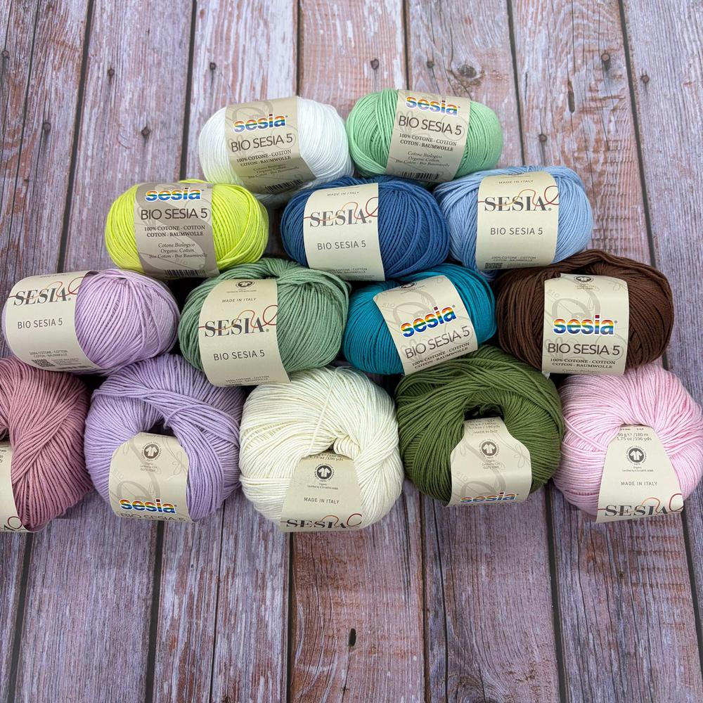 Sesia Bio Sesia 5 Organic Cotton - 4Ply-Yarn-Wentworth Distributors-White (0051)-Wild & Woolly Yarns
