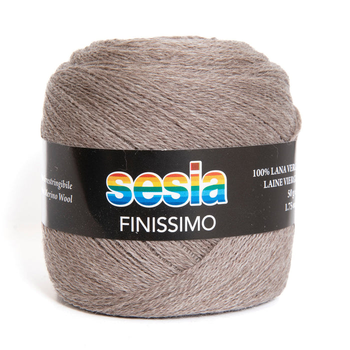 Sesia Finissimo Lace 2ply yarn, 100% extrafine merino wool, lace-weight, ideal for delicate lacework and elegant garments.
