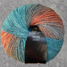 Sesia Maxxi Merino Wool Yarn in blue and orange tones, 400g ball.