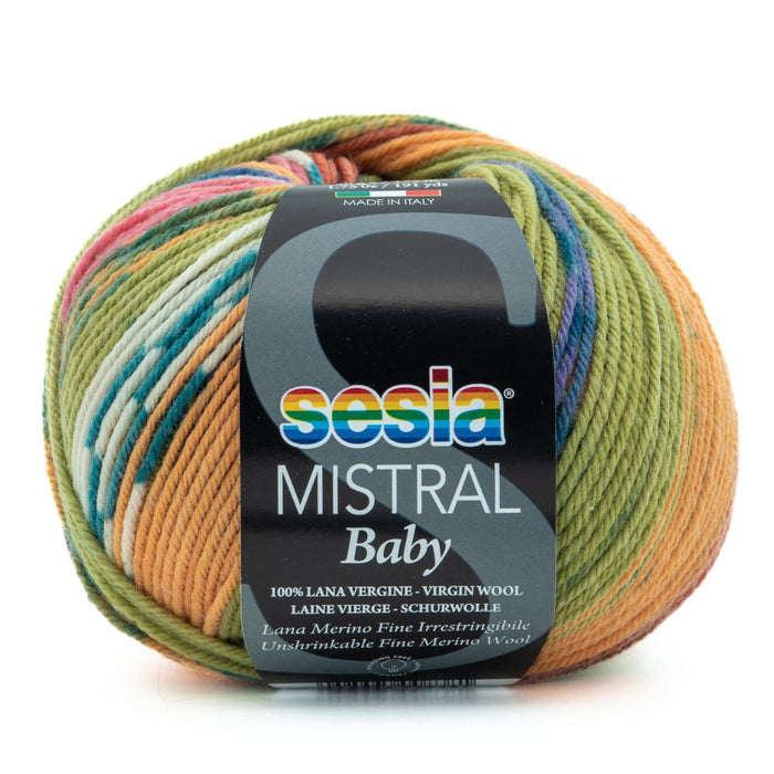Sesia Mistral Baby Print Merino - 4ply-Yarn-Wentworth Distributors-Chuckles (0444)-Wild & Woolly Yarns